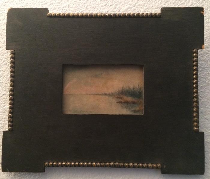 Antique Framed Watercolor, Signed and Dated 1903 