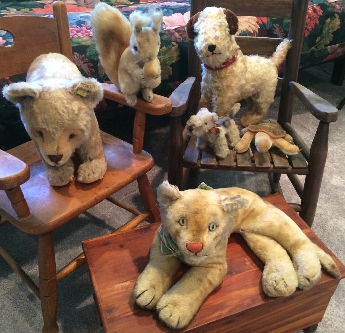 Antique and Vintage Steiff Animals, looking for their next home!