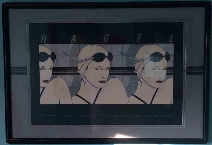 Rare Nagel Print of Bathing Beauties (only image without hair showing) Beautifully Matted and framed