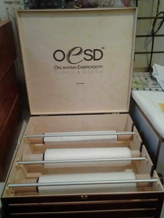 OESD chest filled with backing fabric