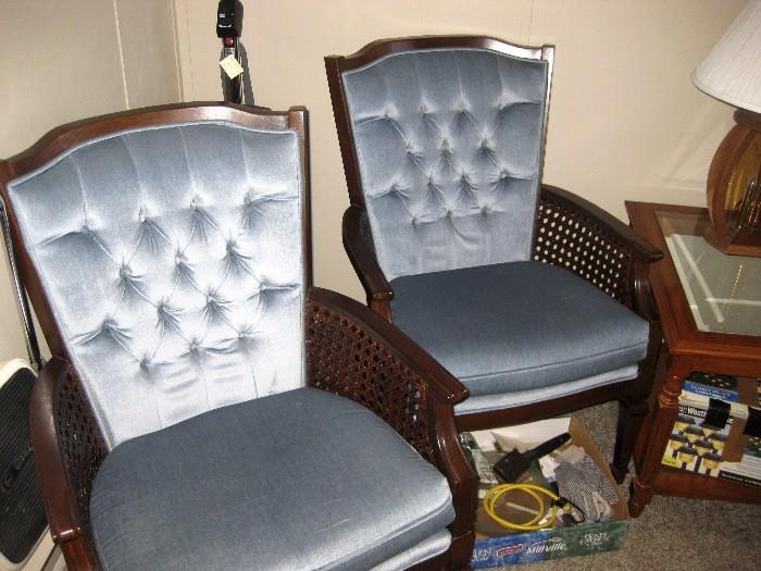 Cane arm chairs