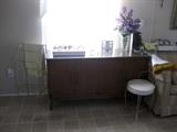Buffet, towel rack and stool