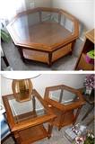 Wood and Glass coffee and end tables