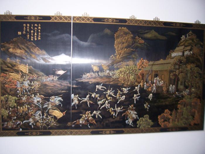 6'x4' Older Chinese wall plaque with inlay $1500