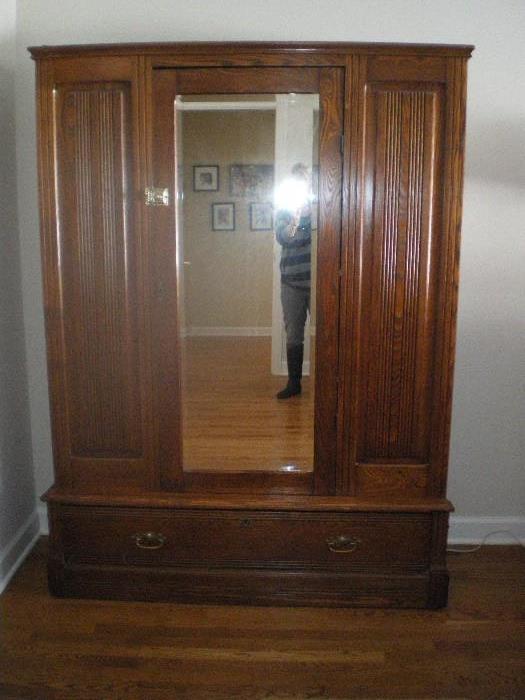 Antique Mirrored Armoir