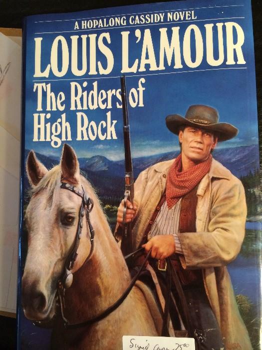      Autographed by Louis L'amour hardback book