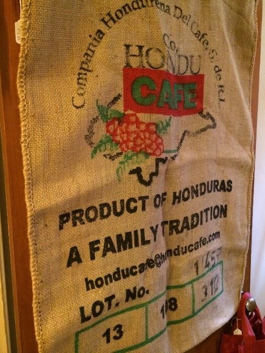                     Honduras Cafe burlap bag