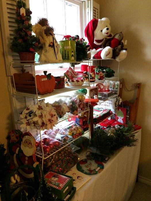                  Many Christmas decorations