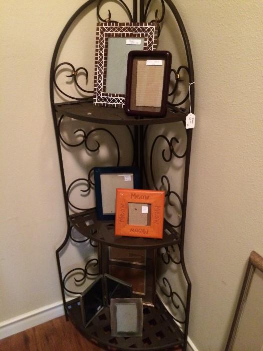        Corner shelf unit; a few of the many frames