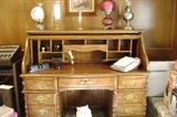 Large Oak Roll top Desk