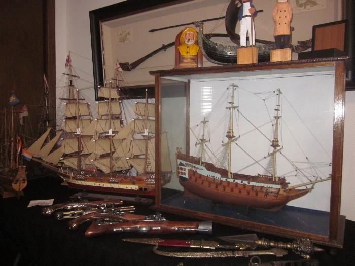 Nautical, Model ships, Sailboats, Replica Model Muscket