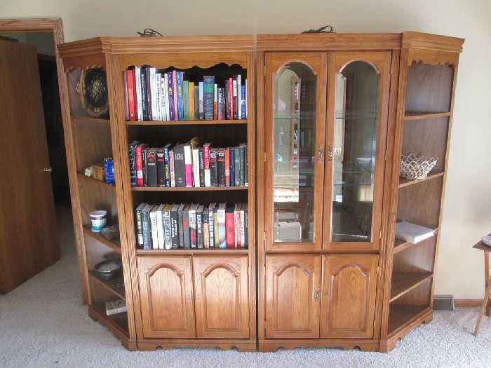 ENTERTAINMENT CENTER, BOOKS AND MORE