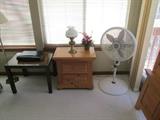 NIGHTSTAND, END TABLE, FAN