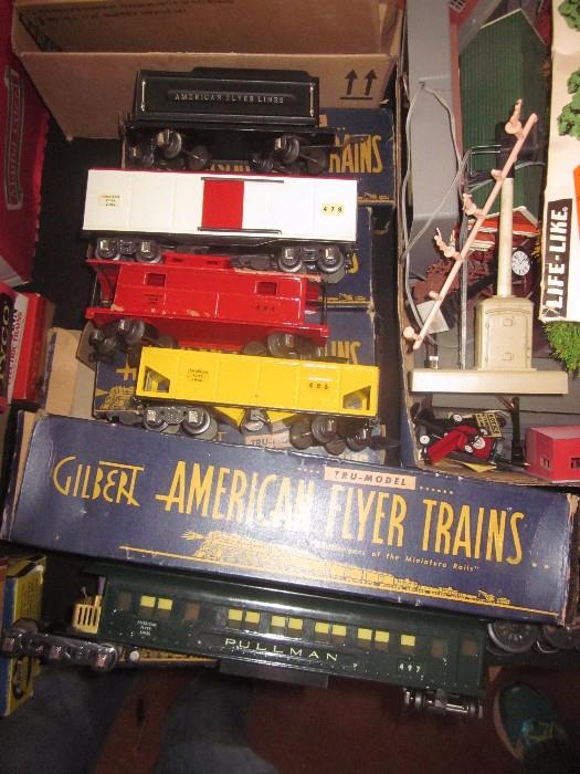 Trains, American Flyer Trains, Cars in very good condition