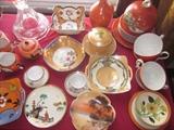 China, Porcelain, Nippon, Noritake. Unique hand painted pieces, Lusterware