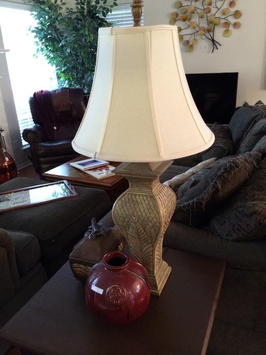             One of several end tables & lamps