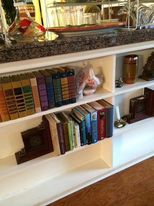                A variety of books & book ends