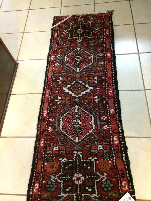                Antique Persian Heriz  2 x 5.3 rug