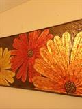                      Very colorful zinnia wall art