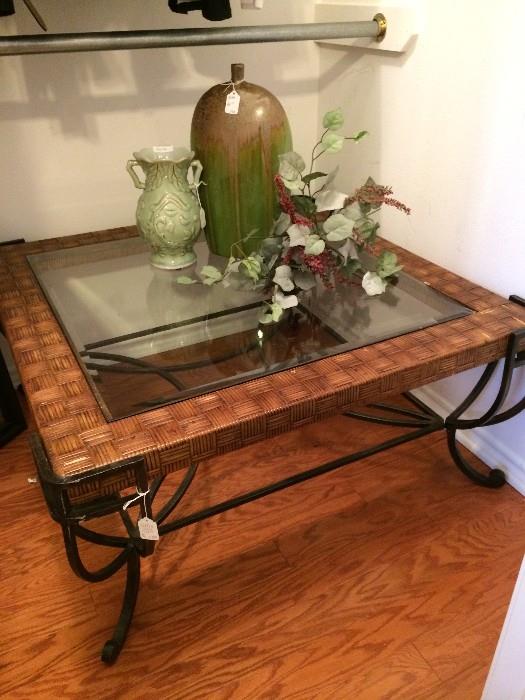    Coffee table has matching sofa table & end table