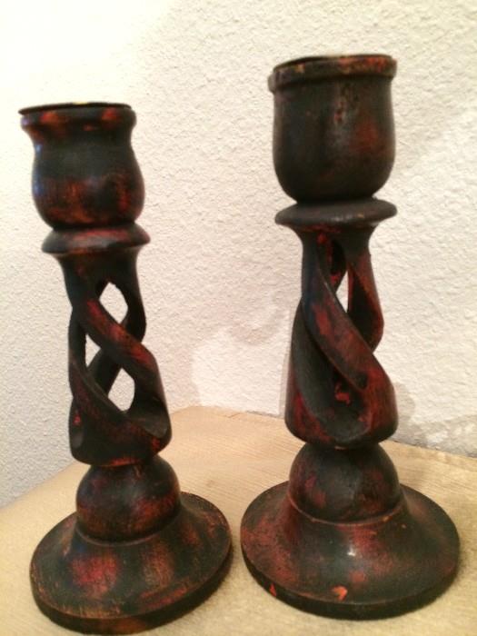           Barley twist candle holders (not old)