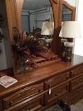     Large dresser has matching chest of drawers