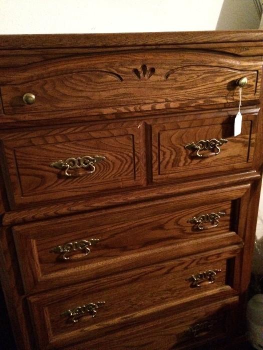          Chest of drawers has matching dresser