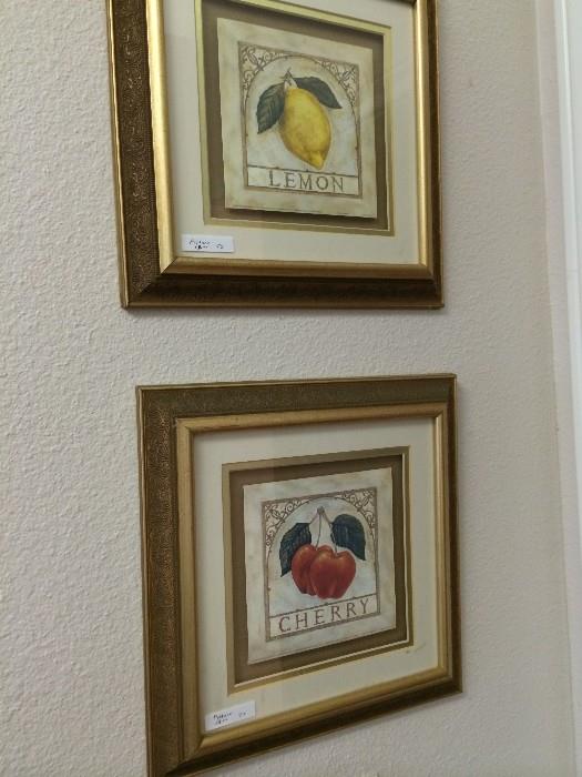                         Fruit framed decor