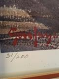 A.C. Gentry numbered (31/200) and signed watercolor (as is and not framed)