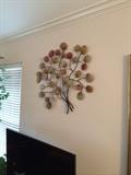             Metal wall decor  (TV not for sale)