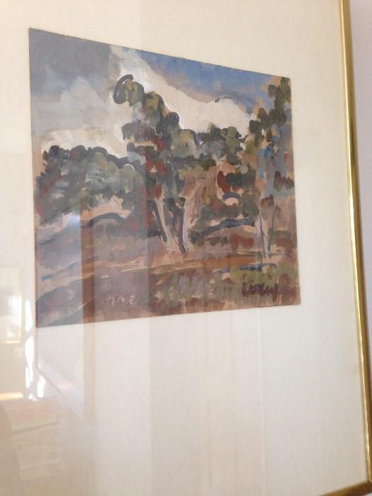 Another Windsor Utley Landscape mixed media c.1970 valued at $950  Photo does not do it justice.