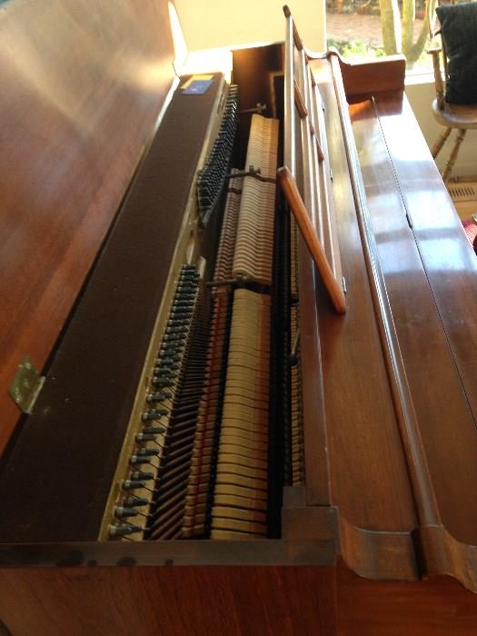 Inside shot of the piano