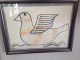 Helmi Juvonen mixed polychrome Bird circa 1970 valued at $950