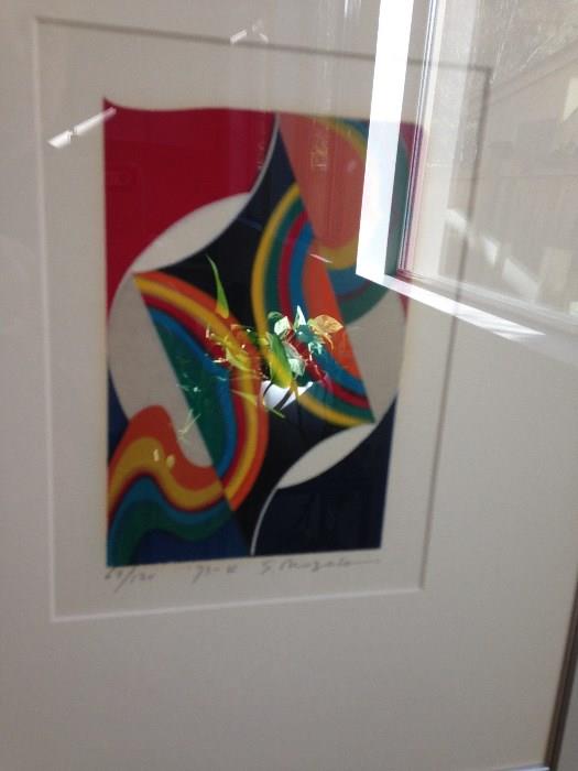 S. Mazaki Abstract print valued at $50 circa 1973 -74