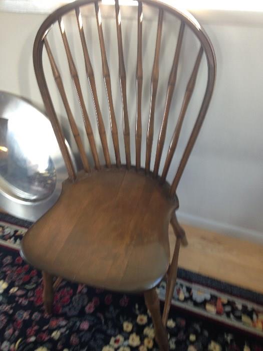 One of six dining chairs