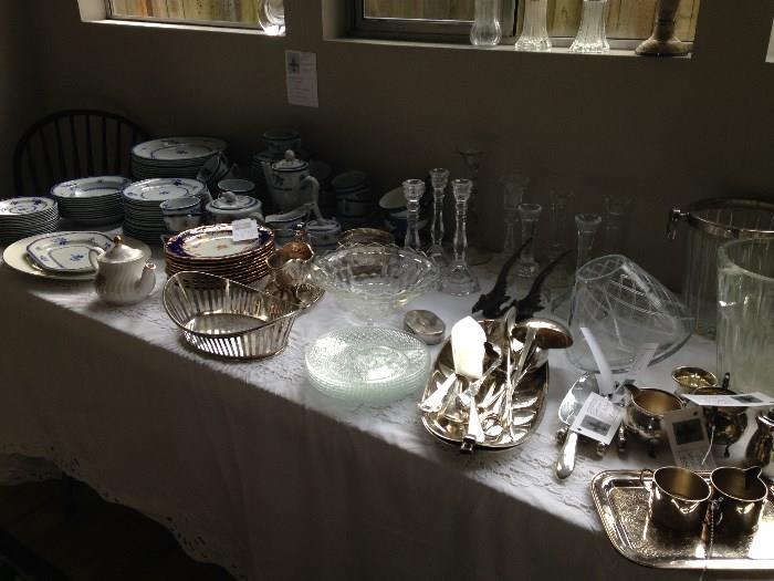 Sterling, silver plate, crystal and more