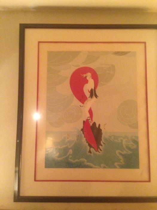 Signed Erte lithograph