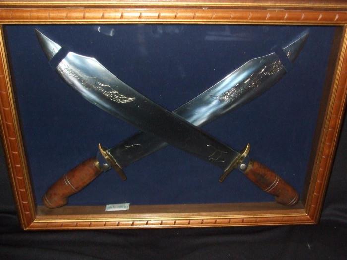bowie knives in display