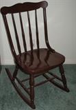 Antique Turned Spindle Back Fire-Side Sewing/Nursing Rocker