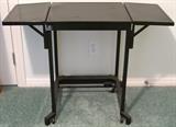 Tiffany Vintage Black Metal Drop Side Typewriter Table