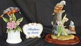 Andrea by Sadek Bisque Porcelain :  bird on right SOLD