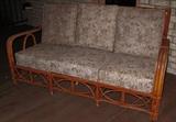 Mid Century Rattan & Reed Sofa