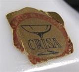 Label on Crisa Oil Lamp