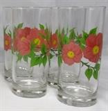 Franciscan "Desert Rose" Hand Painted Iced Tea Tumblers (4)