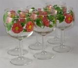 Franciscan "Desert Rose" Hand Painted Wine Hocks (6)