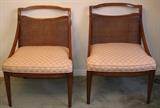 Mid-century cane back chairs. 2 of 4 shown.