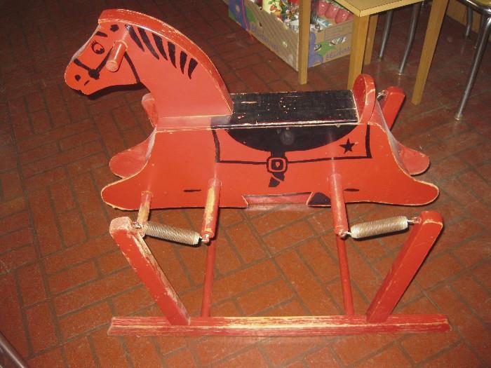 Red rocking horse