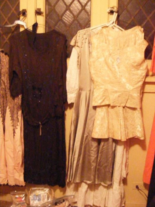 Vintage clothing including 1920,'s Beaded Flapper dress