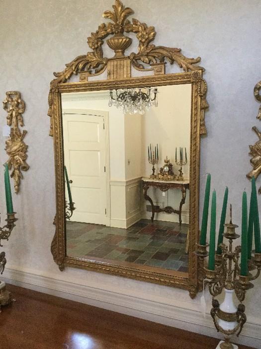 Louis XV Style Gilt Wood Wall Mirror