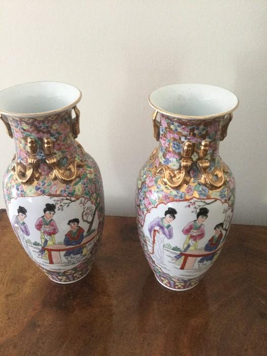 Pair of Chinese Porcelain Vases

